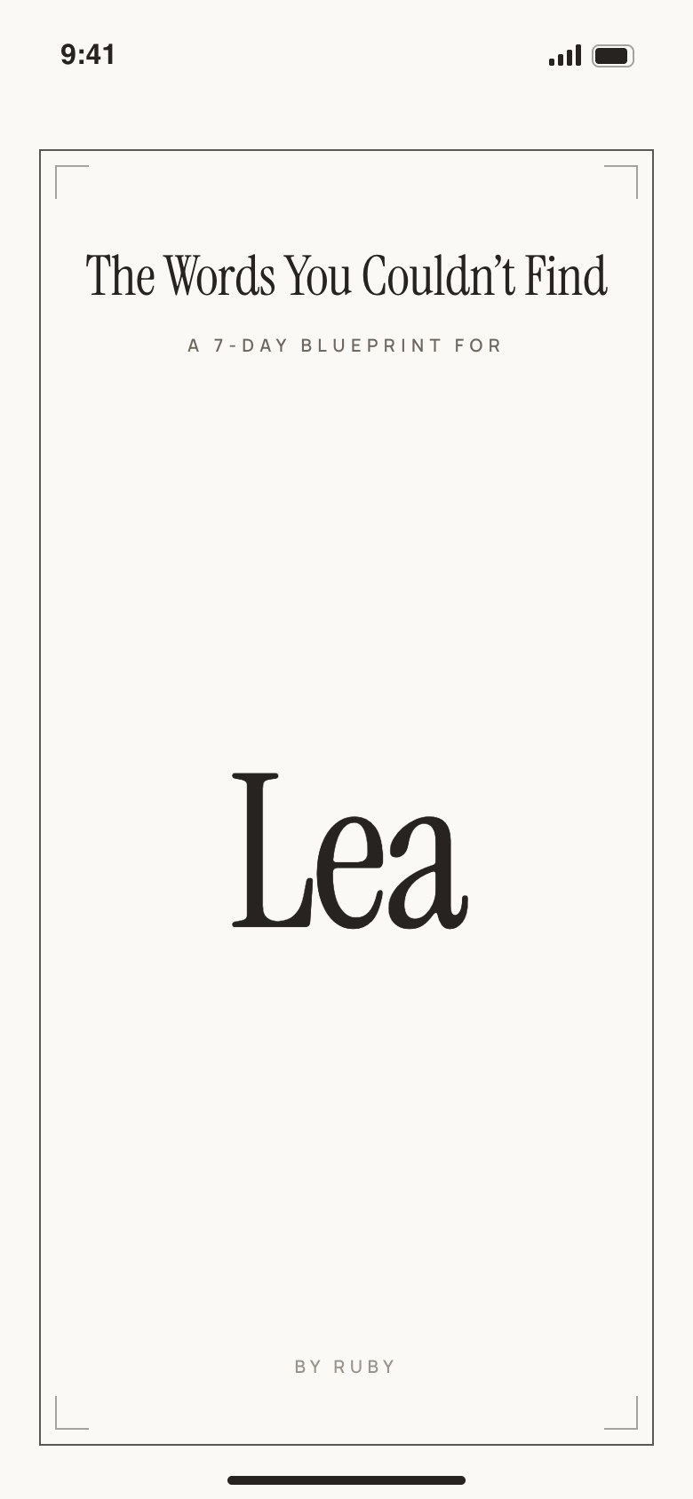 Cover: The Words You Couldn’t Find, a blueprint for Lea